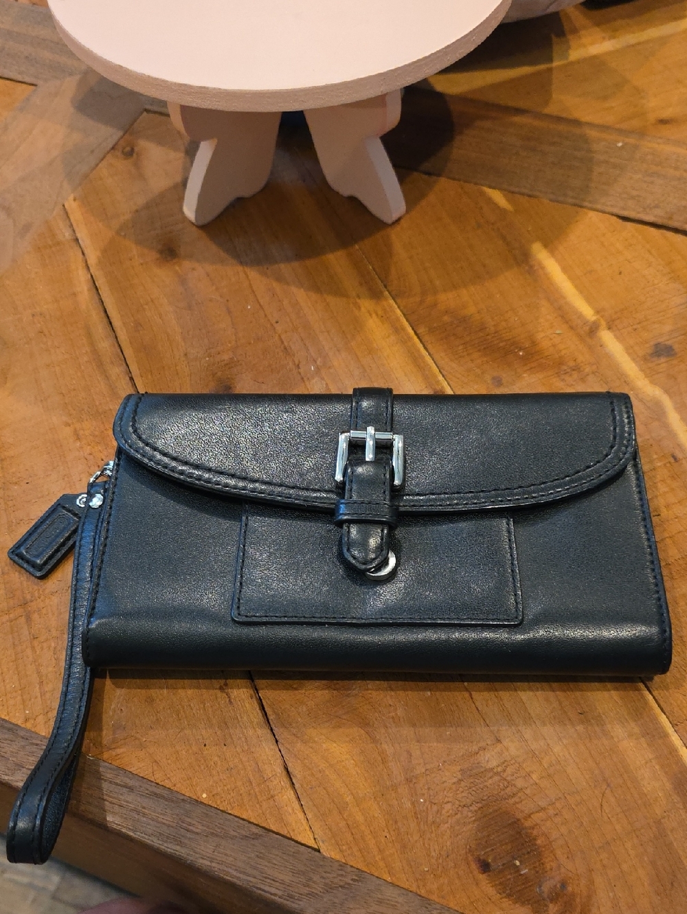 Coach black charlie wallet